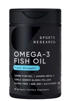 Sports Research Omega-3 Fish Oil Alaska Pollock 1250mg