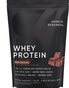 Sports Research Whey Protein Isolate Dutch Chocolate