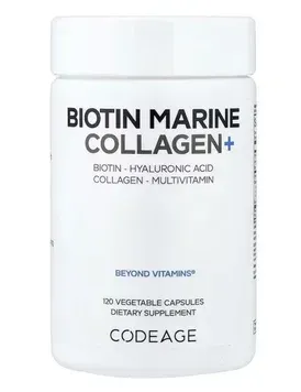 Codeage Biotin Marine Collagen, Морський колаген · 120 капсул