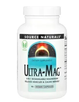 Source Naturals Ultra-Mag, Магній · 90 рослинних капсул