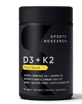 Sports Research Vegan D3 5000iu + Vitamin K2 100mcg