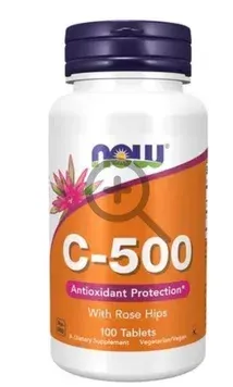 NOW Foods C-500 RH, Вітамін C · 100 таблеток