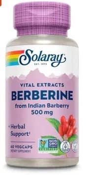 Solaray Berberine from Indian Barberry, Берберин 500 мг · 60 рослинних капсул